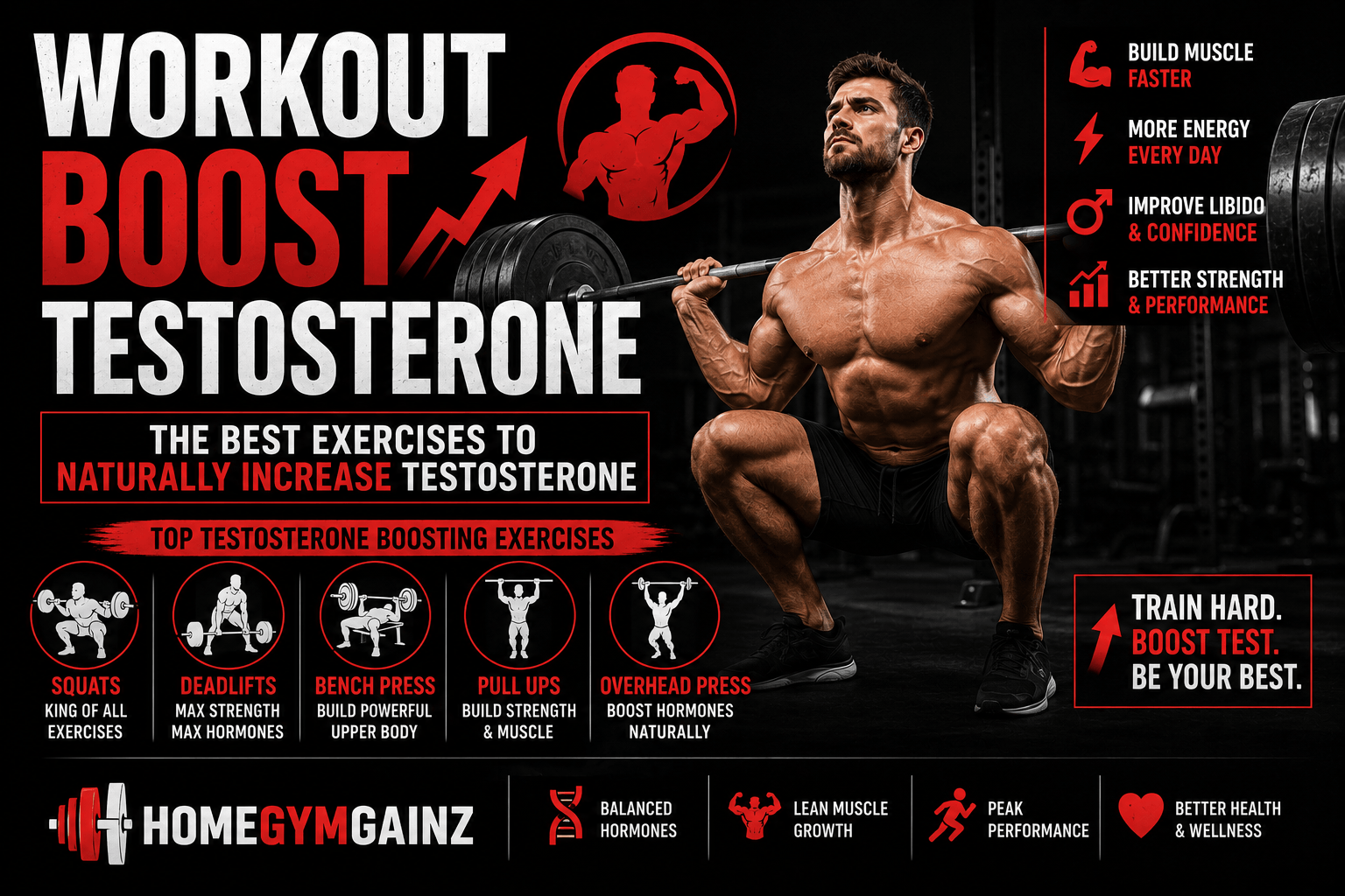 You are currently viewing Workout Boost Testosterone — The Best Exercises to Naturally Increase Testosterone 2026