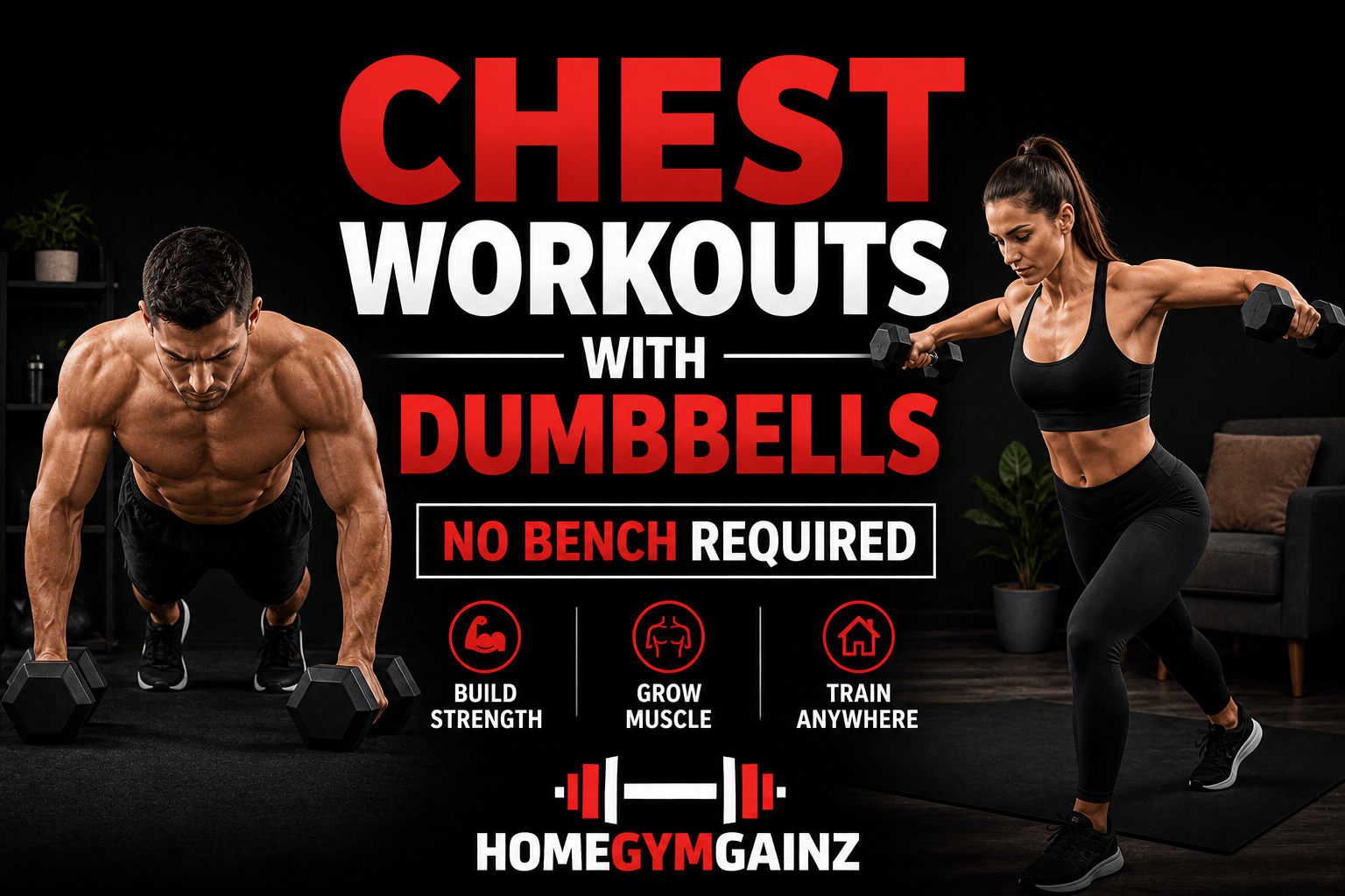 Chest workouts with dumbbells at home