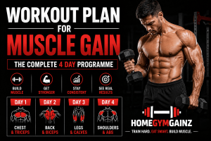 Read more about the article Workout Plan for Muscle Gain — The Complete 4 Day Programme 2026